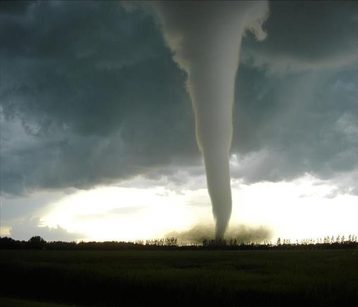 A tornado on a field
